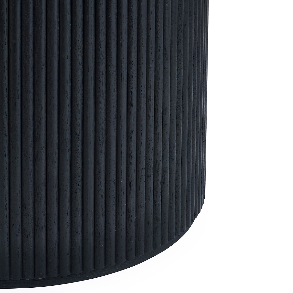 Lucien Fluted Wood Round Coffee Table black, SO'HOME
