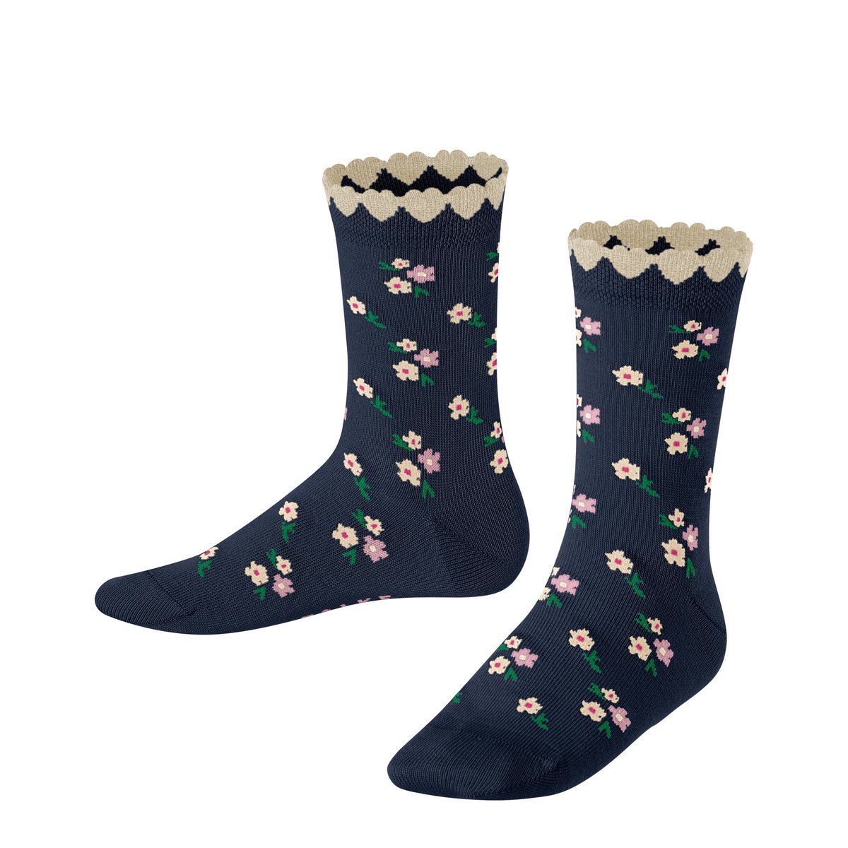 Chaussettes Ditsy Flowers space bleu, FALKE