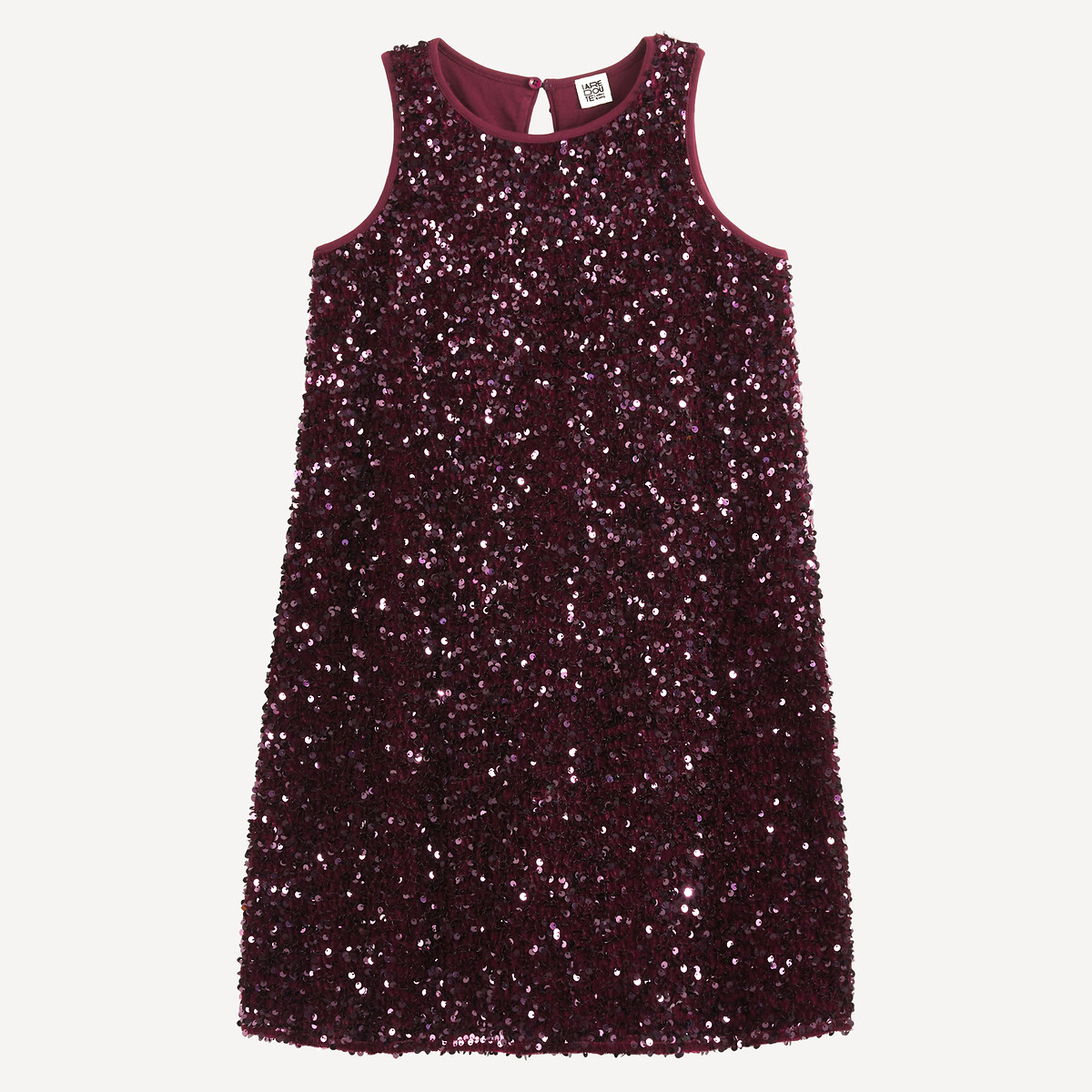 Robe sans manches à sequins bordeaux, LA REDOUTE COLLECTIONS
