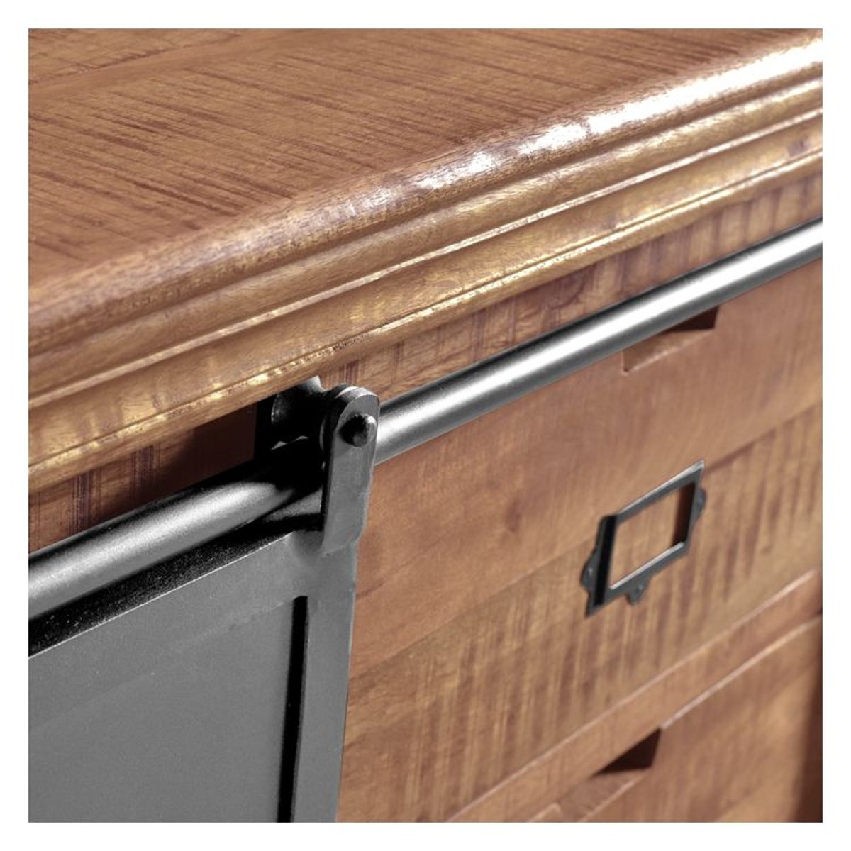 Ensemble 2 buffets en bois de manguier - TABUK marron, MAISON PAVANE