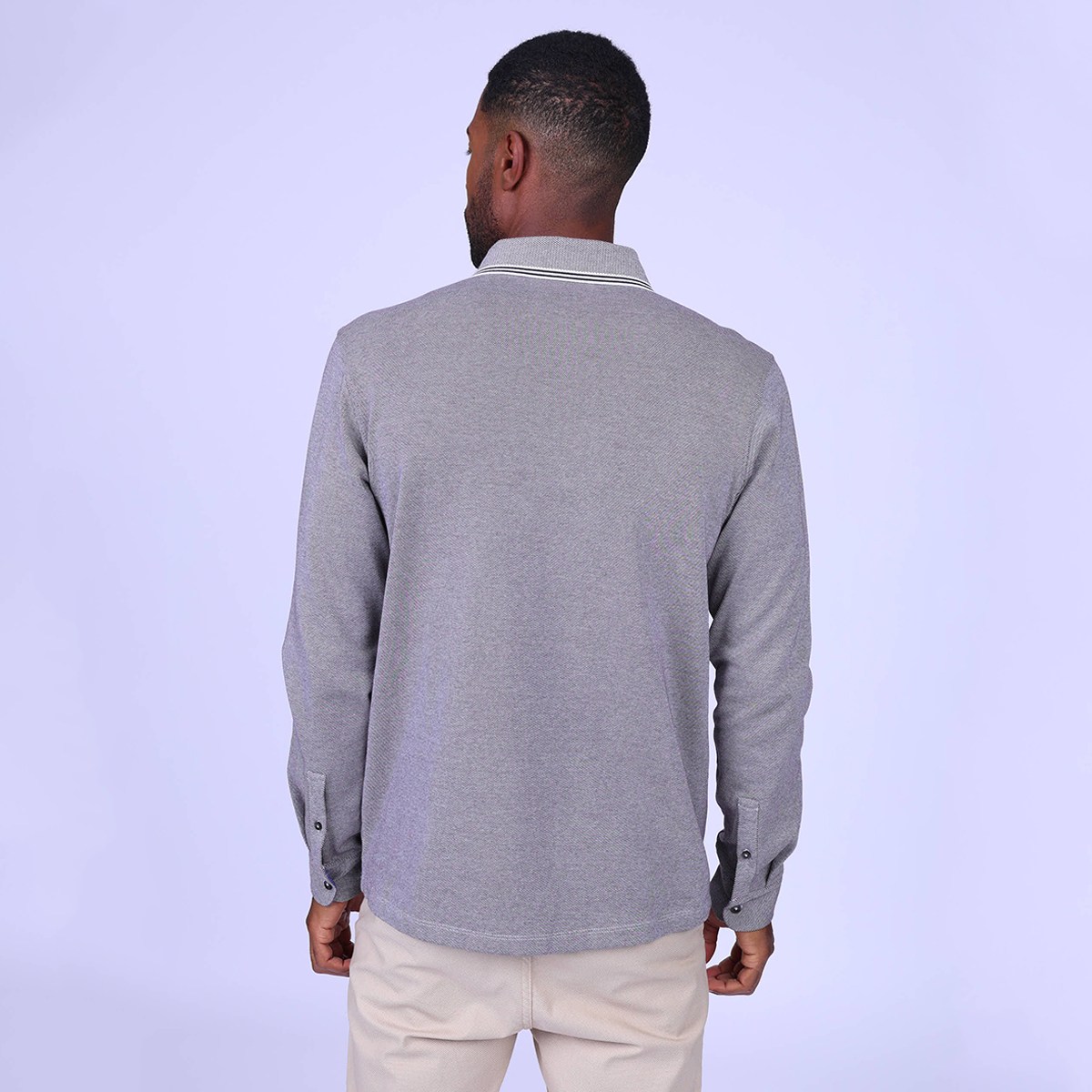 Polo piqué Oxford marron, MISE AU GREEN