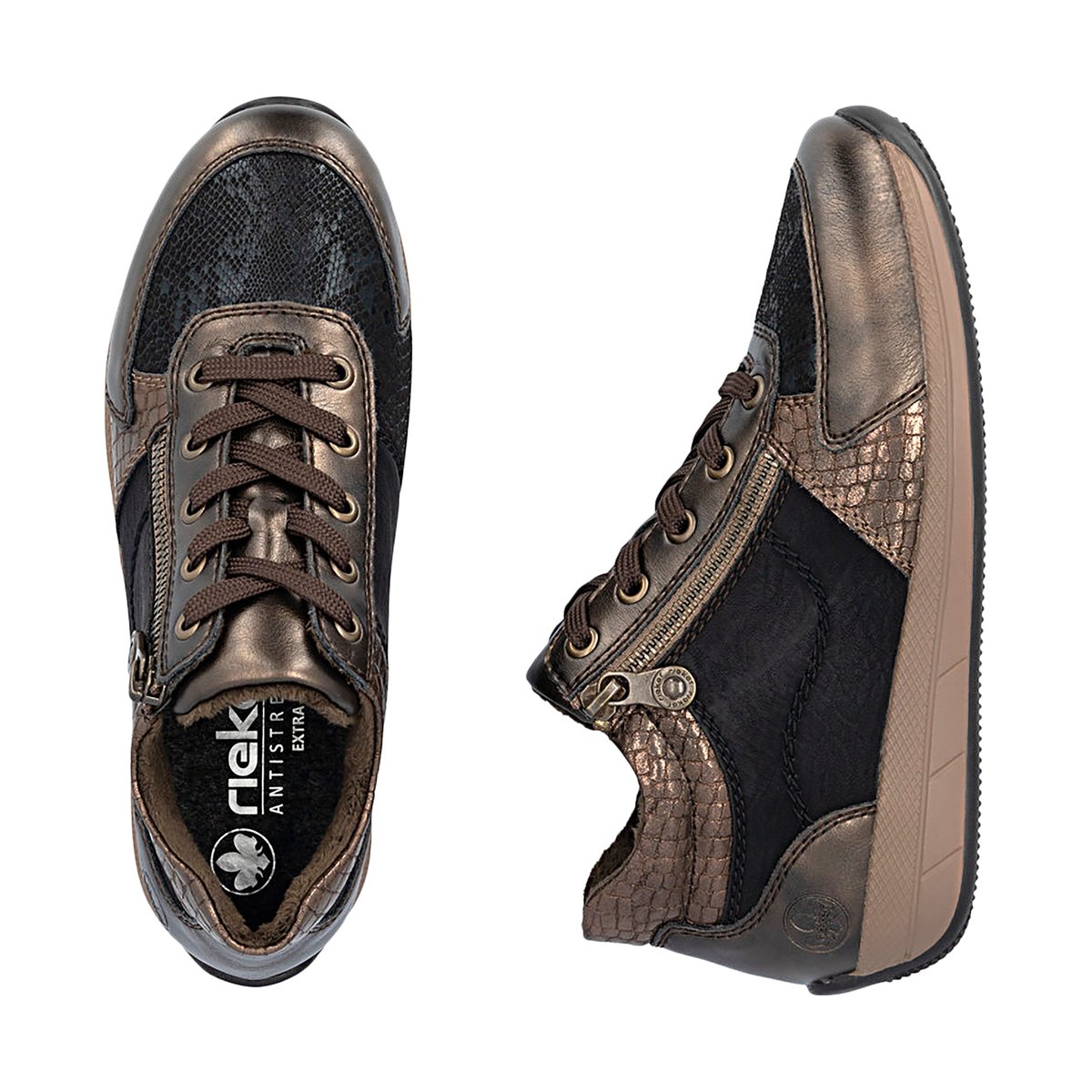 Basket à Zip Australia marron combinaison, RIEKER