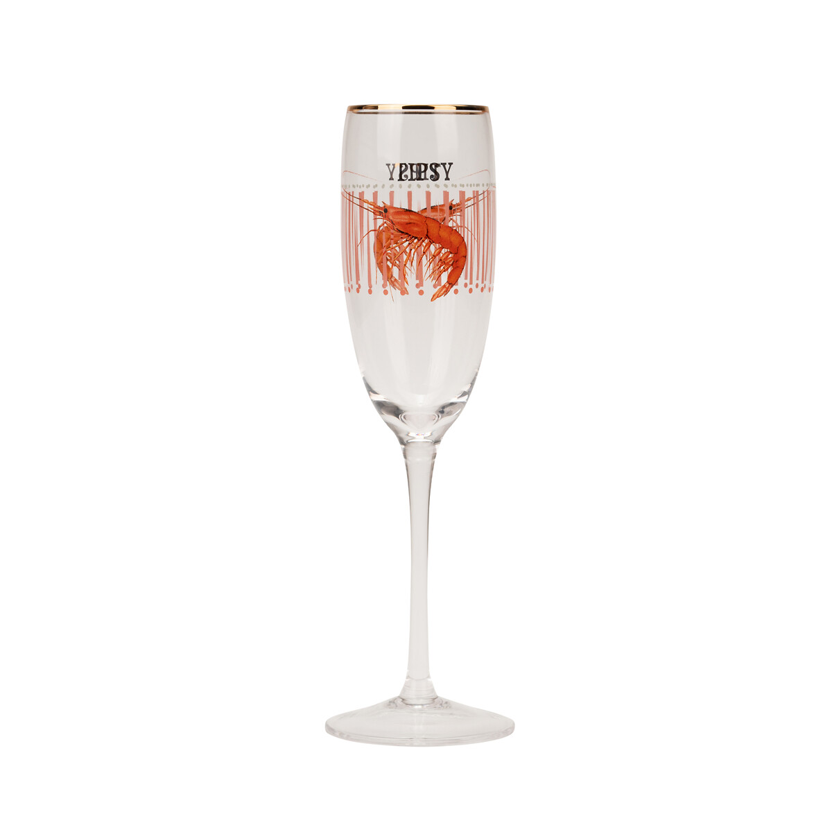 Shrimp "Tipsy" Champagne Flute transparent, YVONNE ELLEN