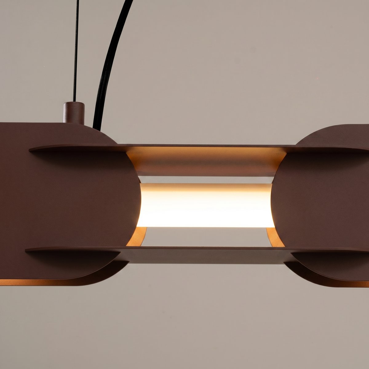 Suspension Acier Marron LED 1 Chain marron, EDEN