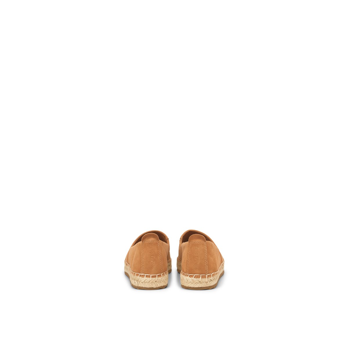 Espadrilles en cuir de chèvre suédé marron fonce, MARC O'POLO