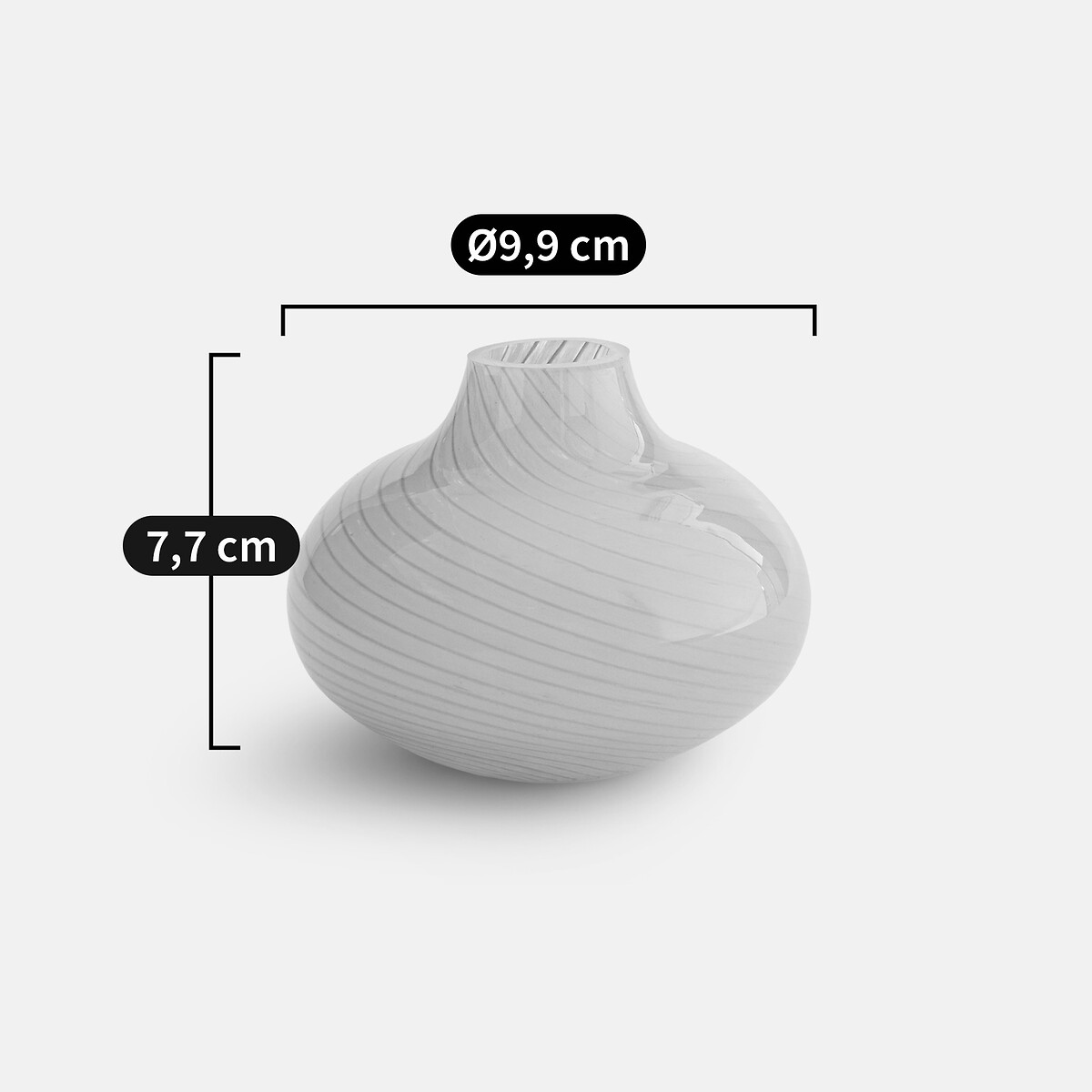 Vase en verre coloré jaune, hauteur 7,7 cm, MARLIA jaune, LA REDOUTE INTERIEURS