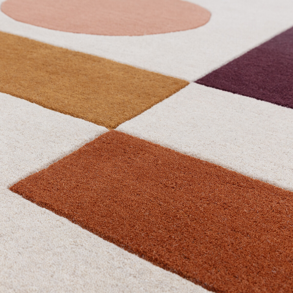 Bold Abstract Shapes Rug in 100% Wool multi-coloured, ÉDITÉ