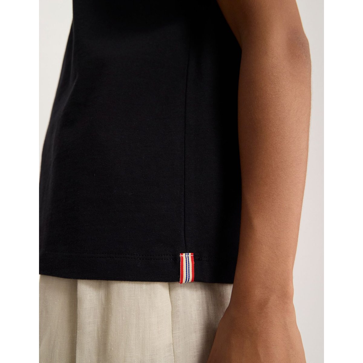 T-shirt Eliott en coton noir, INES DE LA FRESSANGE PARIS