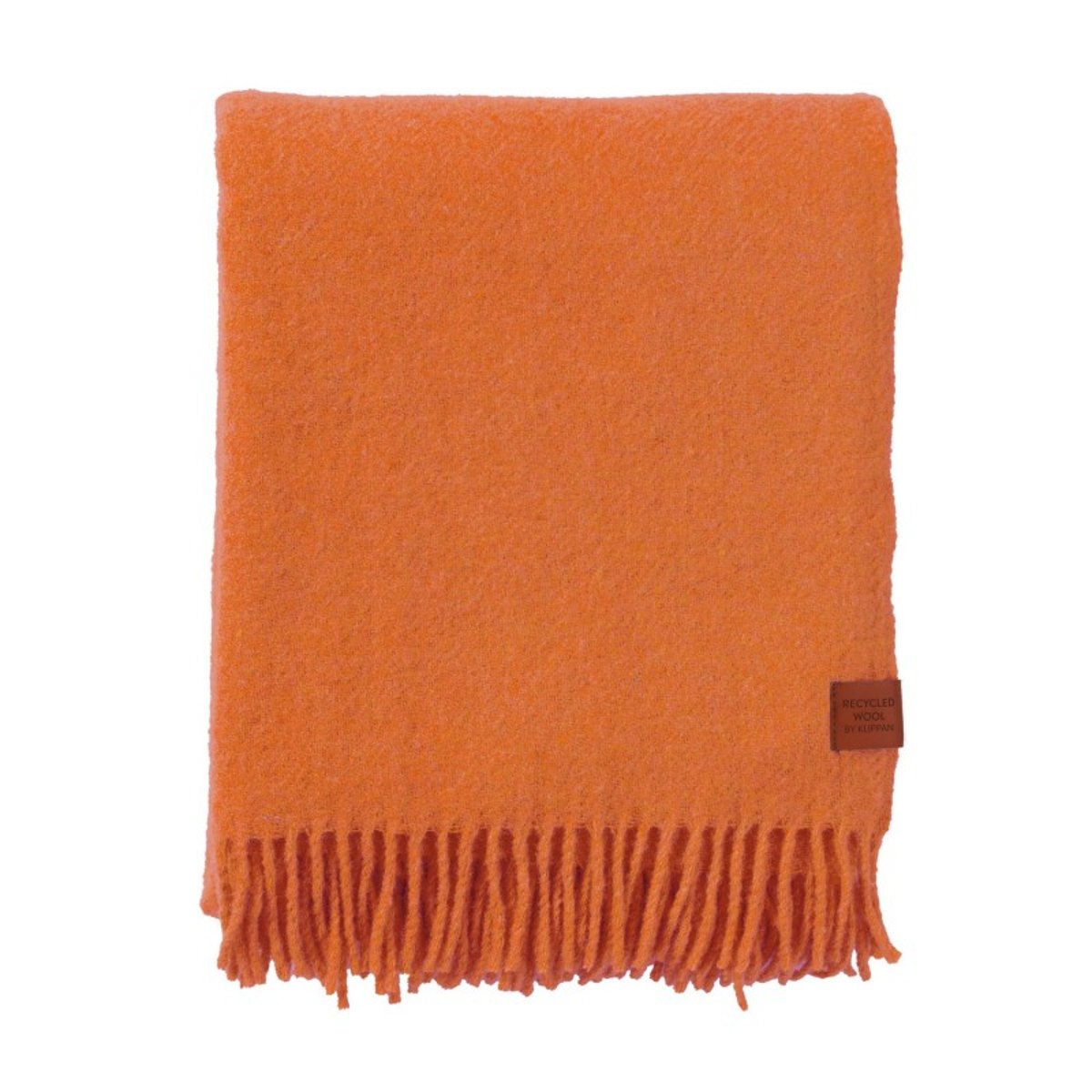 Plaid laine recyclée  TRUE orange, KLIPPAN