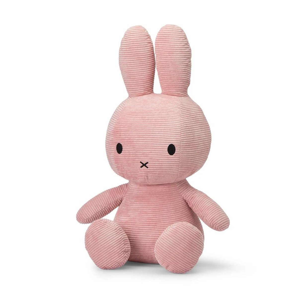 Peluche géante lapin Miffy velours côtelé rose, BON TON TOYS