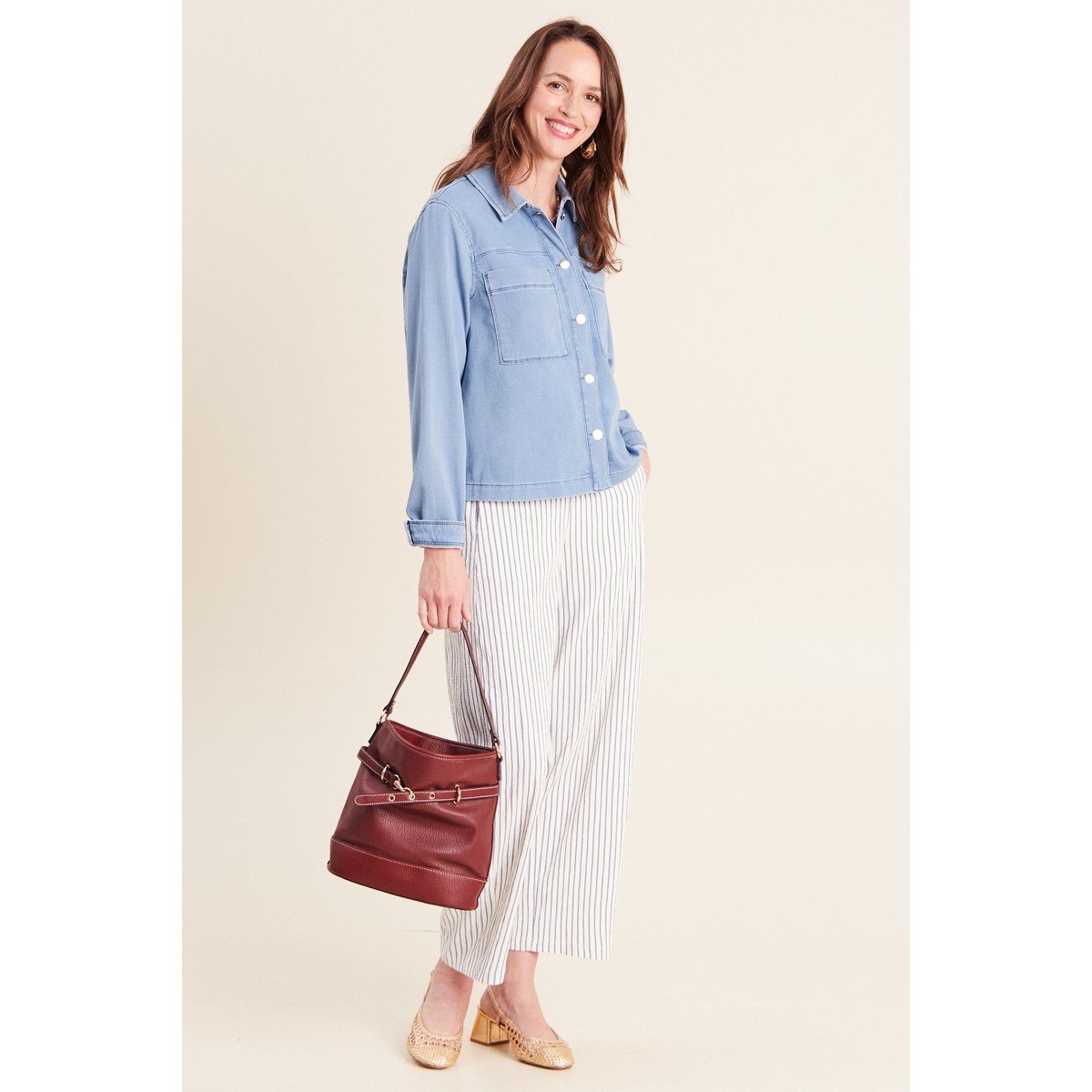 Veste jean manches longues denim bleach, BREAL