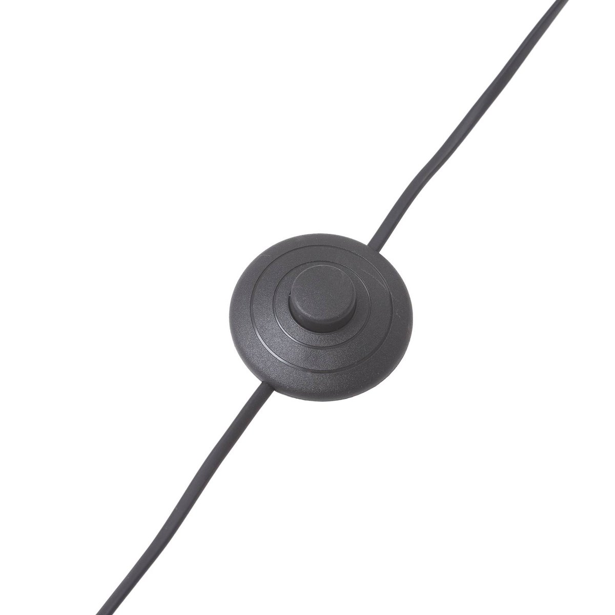 Lampadaire en textile moderne, Elsika blanc, noir, ELC