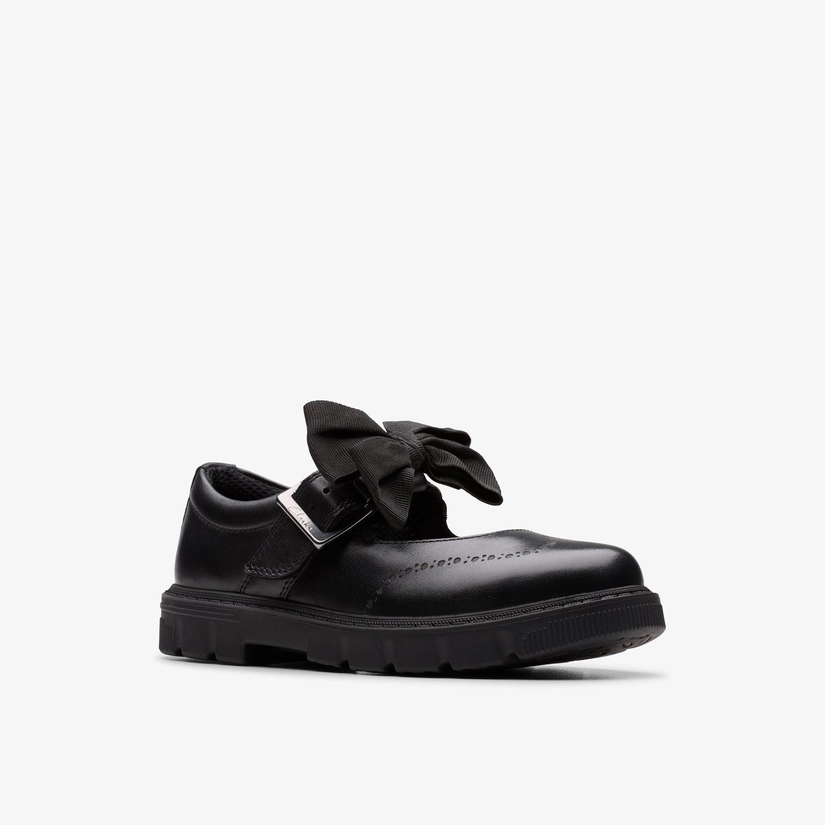 Ballerines Cuir Coupe Large LORCAM JANE K noir, CLARKS