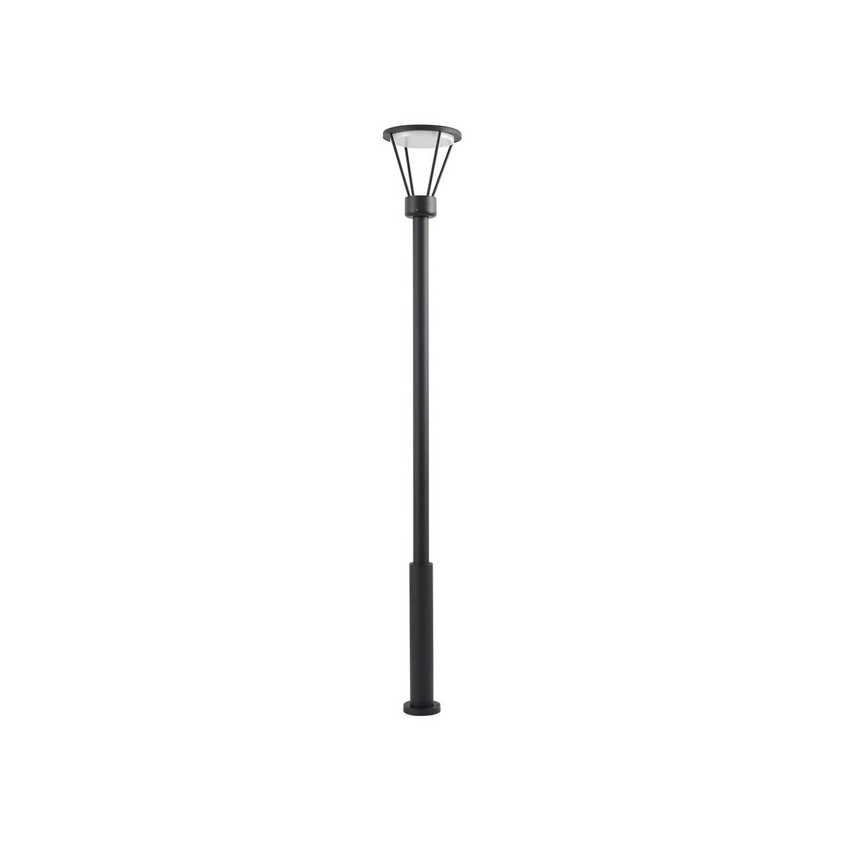Lampadaire extérieur en aluminium moderneLED noir, LUCANDE