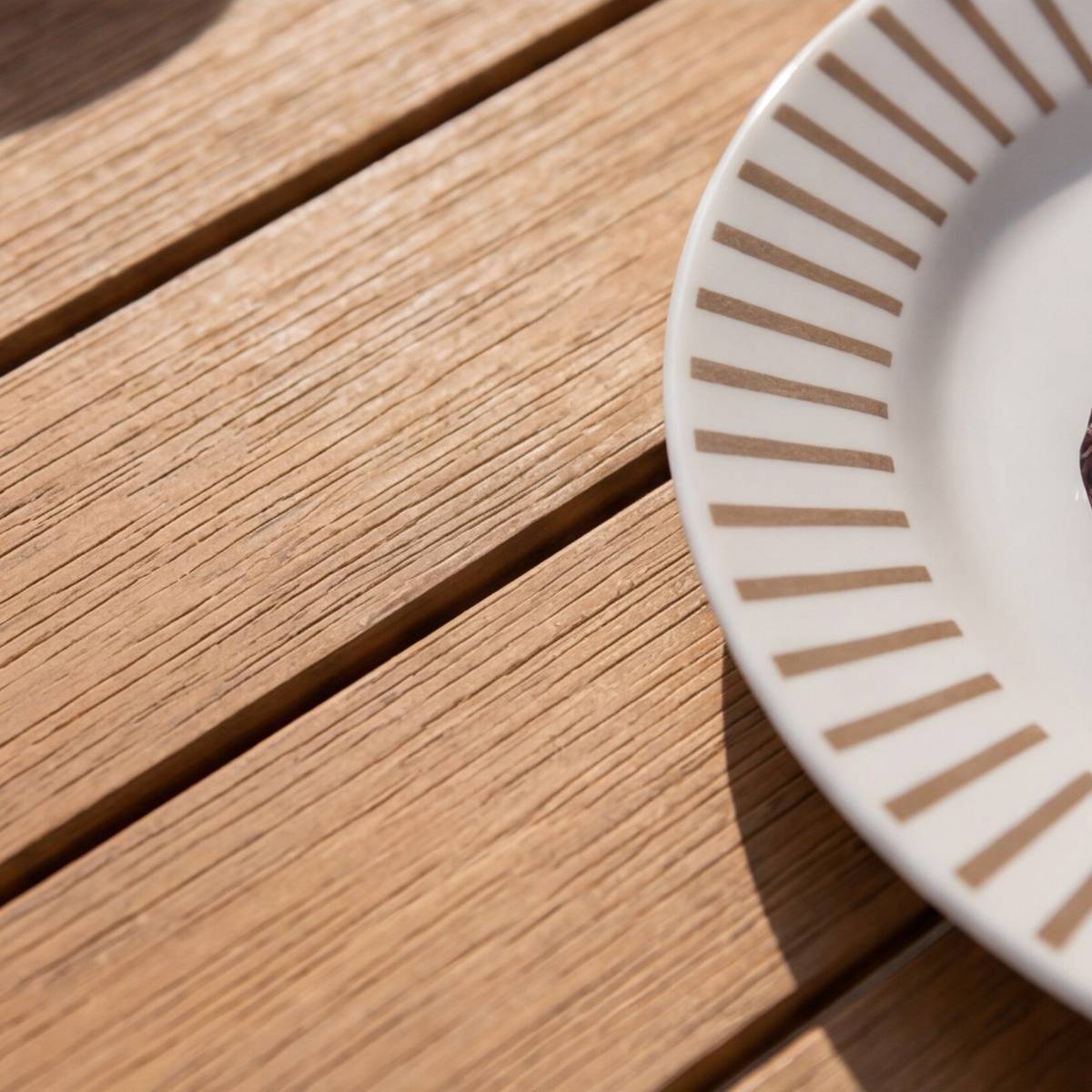Table de jardin en aluminium AYDEN blanc, MADE IN MEUBLES 
