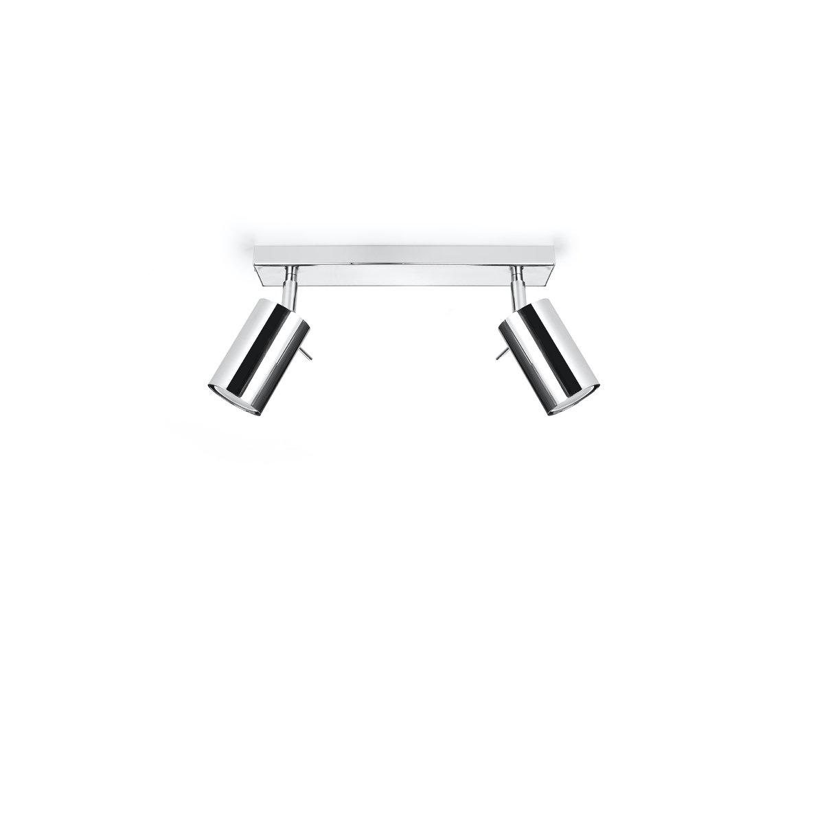 Plafonnier Acier Chrome GU10 2 Ring gris, EDEN