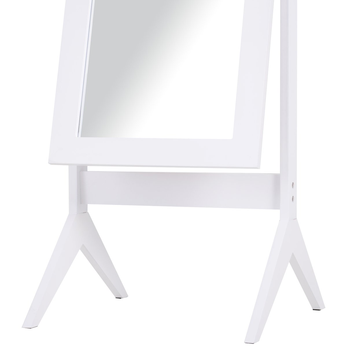 Miroir en pied Bois Café blanc, HOMCOM