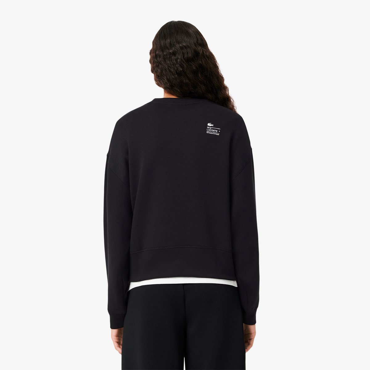 Sweatshirt oversize coton noir-031, LACOSTE