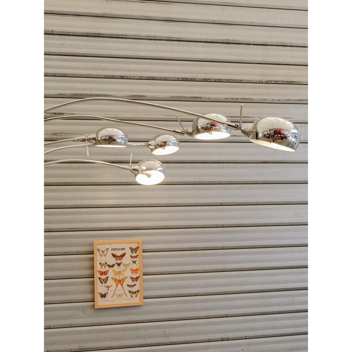 Lampadaire chromé et en marbre Julien N°416 - Bon état argenté, DEBONGOUT