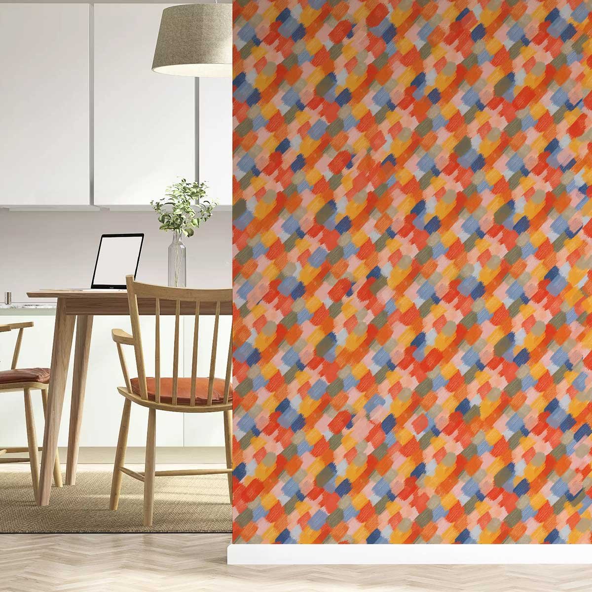 Papier peint papier avec effet intissé, HEXOA