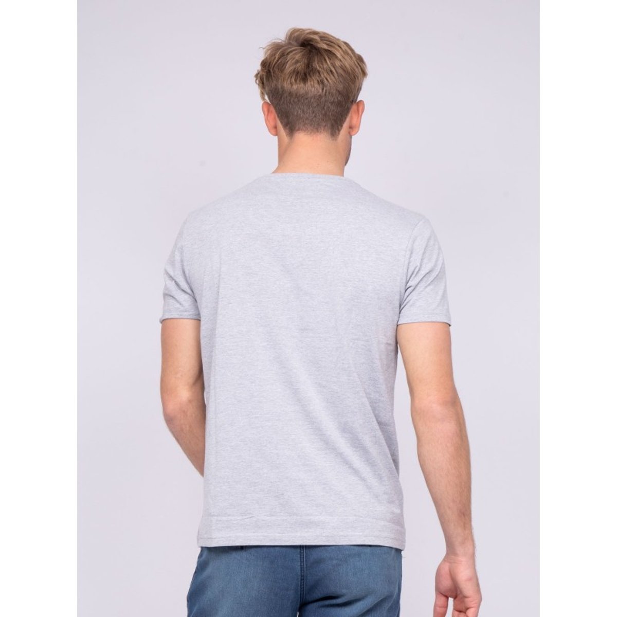 T-shirt Col Rond Pur Coton Noware gris, RITCHIE