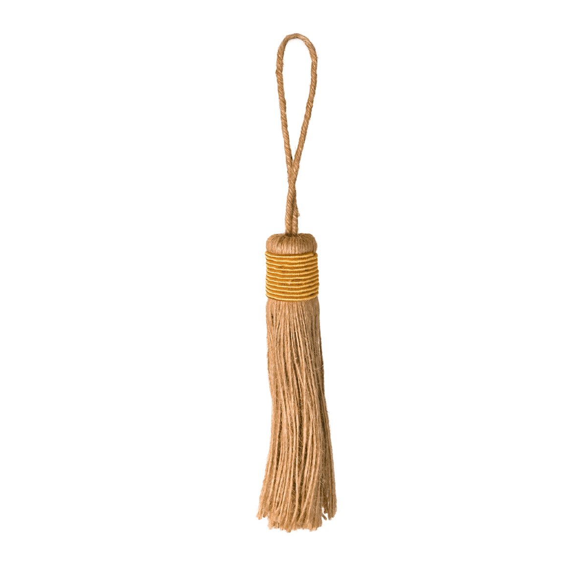 Embrasse pompon naturel -  LOJI jaune, HOME MAISON