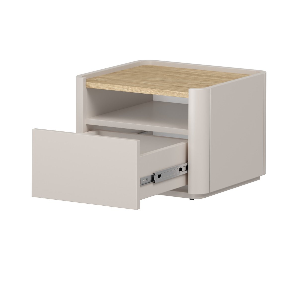 Table de chevet , ANYRA beige, BOBOCHIC