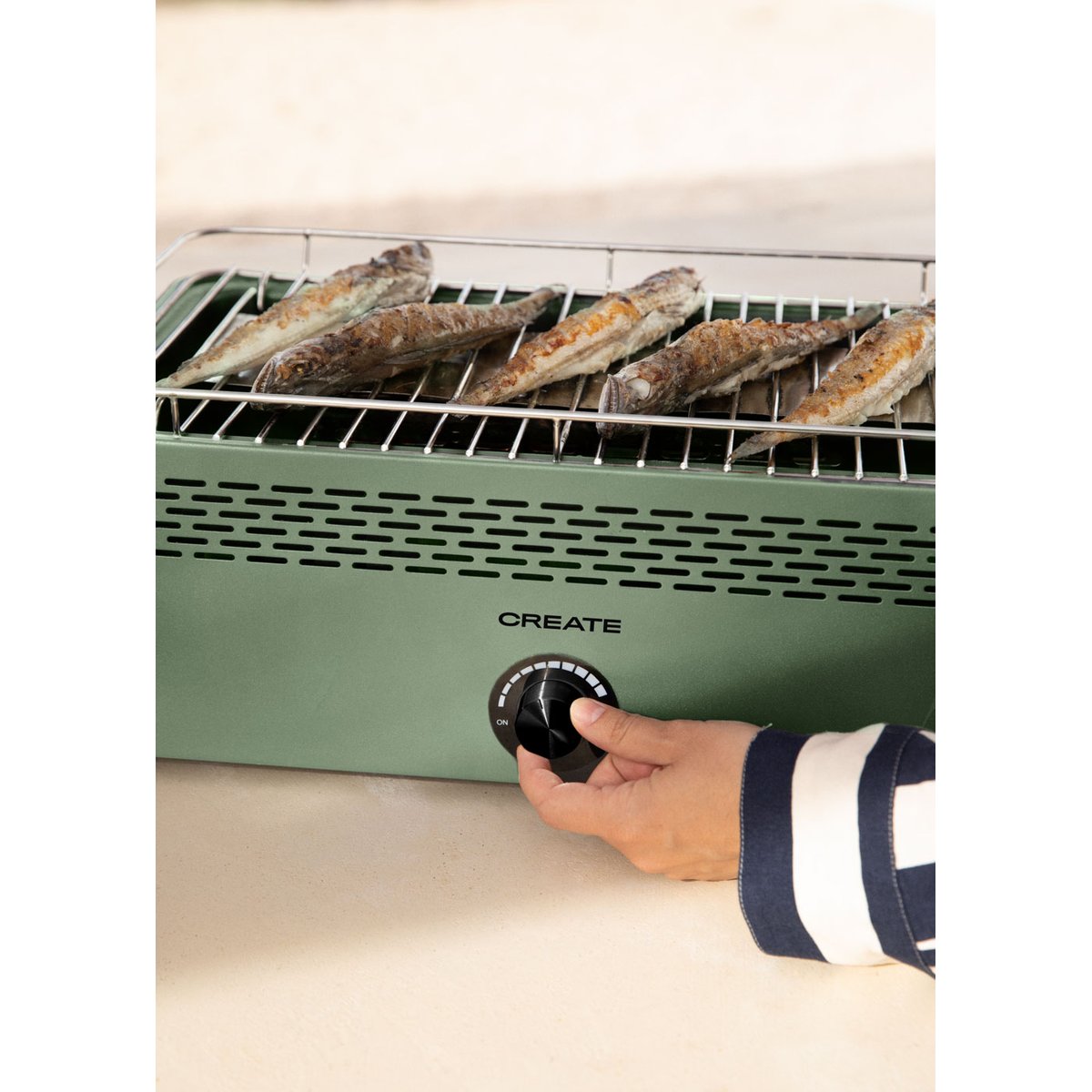 Barbecue portatif au charbon BBQ COMPACT vert, CREATE