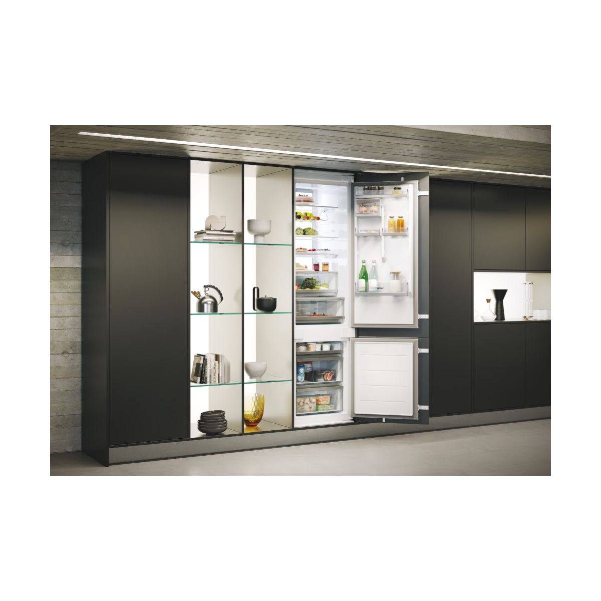 Réfrigérateur combiné encastrable HBW7519C couleur unique, HAIER
