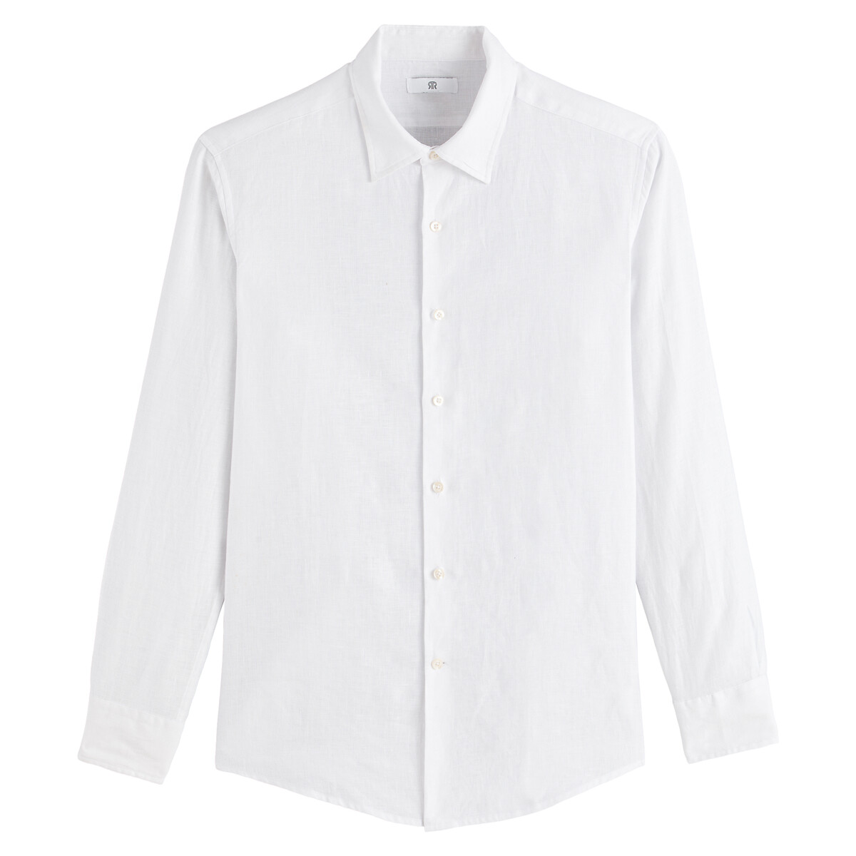 Camicia dritta in lino, Signature, CARL bianco, LA REDOUTE COLLECTIONS