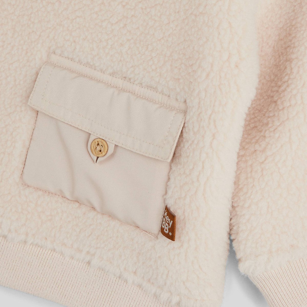 BOUT'CHOU - Pull manches longues col rond uni effet mouton - NATUREL - Masculin naturel, BOUT'CHOU