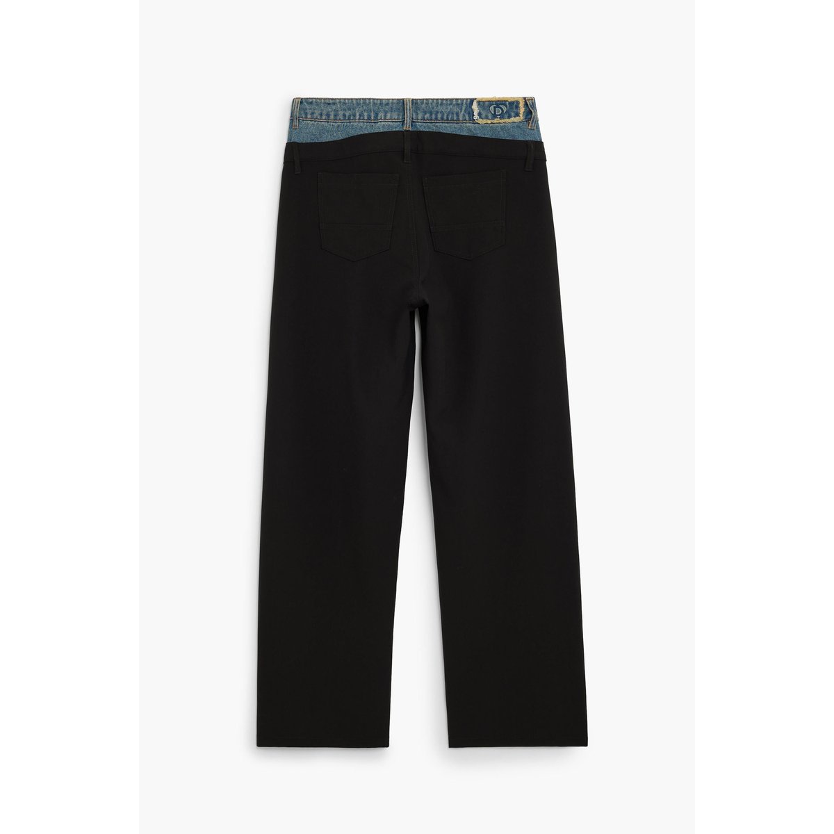 Pantalon droit 100 % coton noir, DESIGUAL