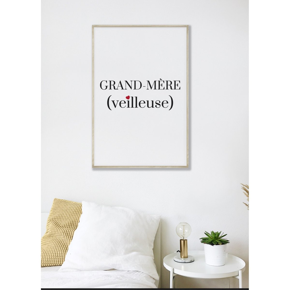 Affiche Grand-Mère(veilleuse) blanc, L'AFFICHERIE