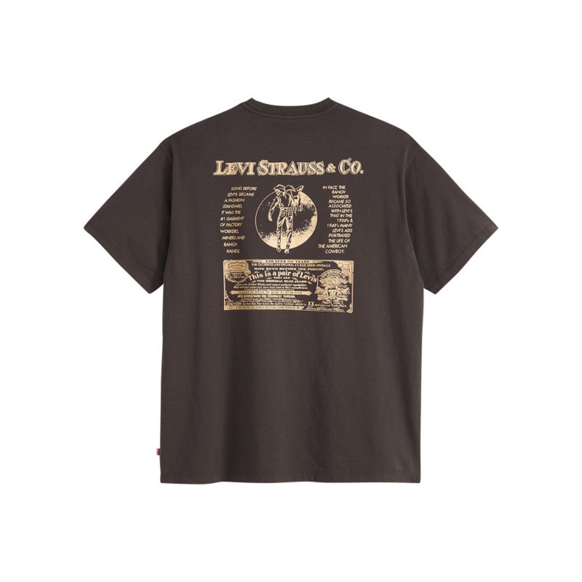 T-shirt noir avec un imprimé fantaisie et des manches courtes noir, LEVI'S