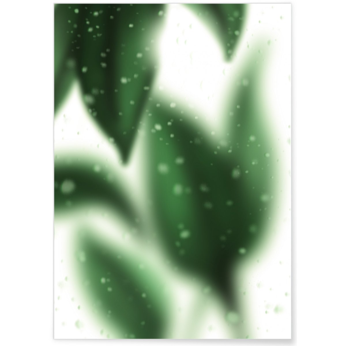 Poster Misty Leaves blanc, L'AFFICHERIE