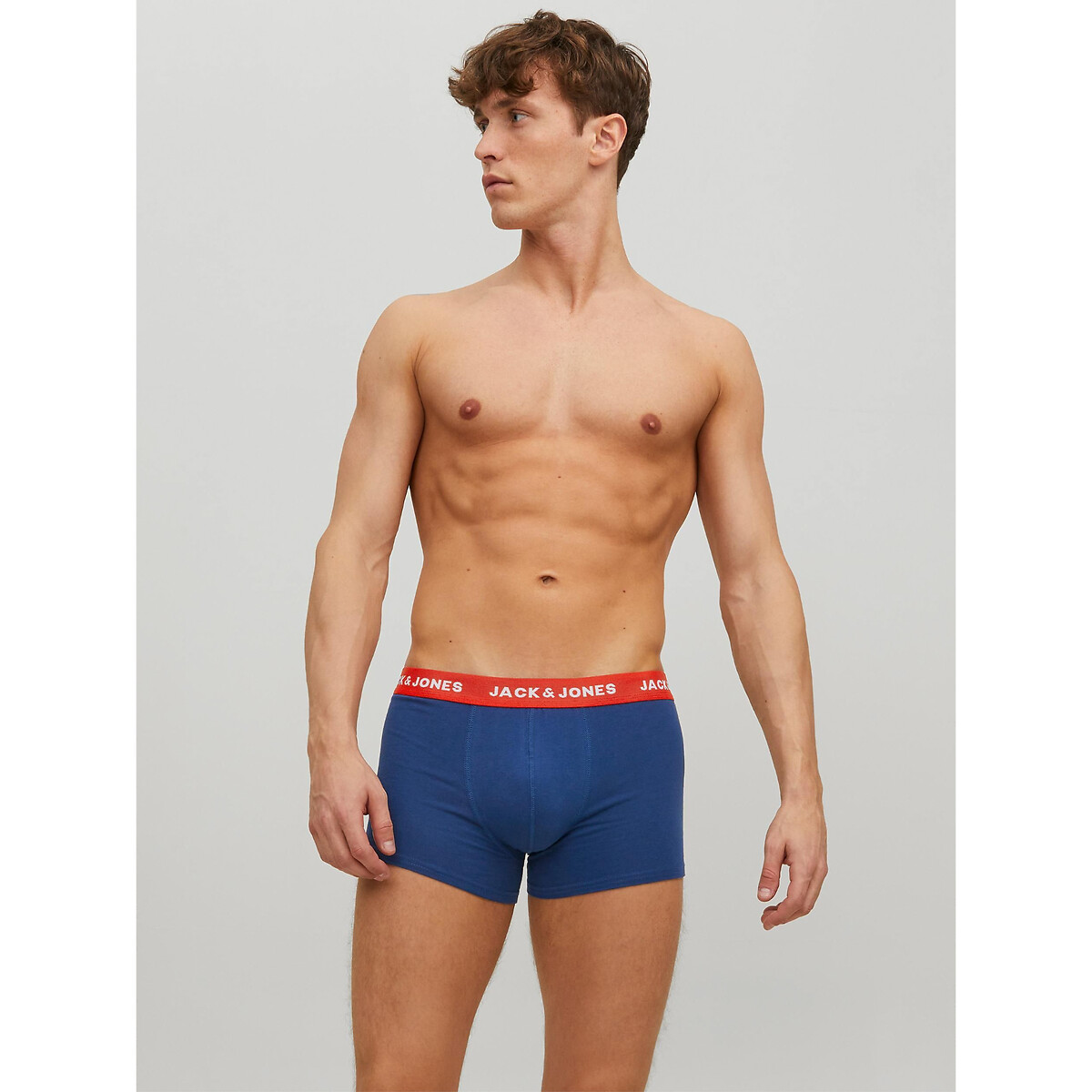 Set van 5 boxershorts zwart+blauw, JACK & JONES