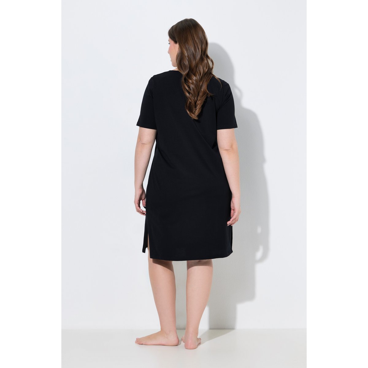 Chemise de nuit / grand T-shirt noir, ULLA POPKEN