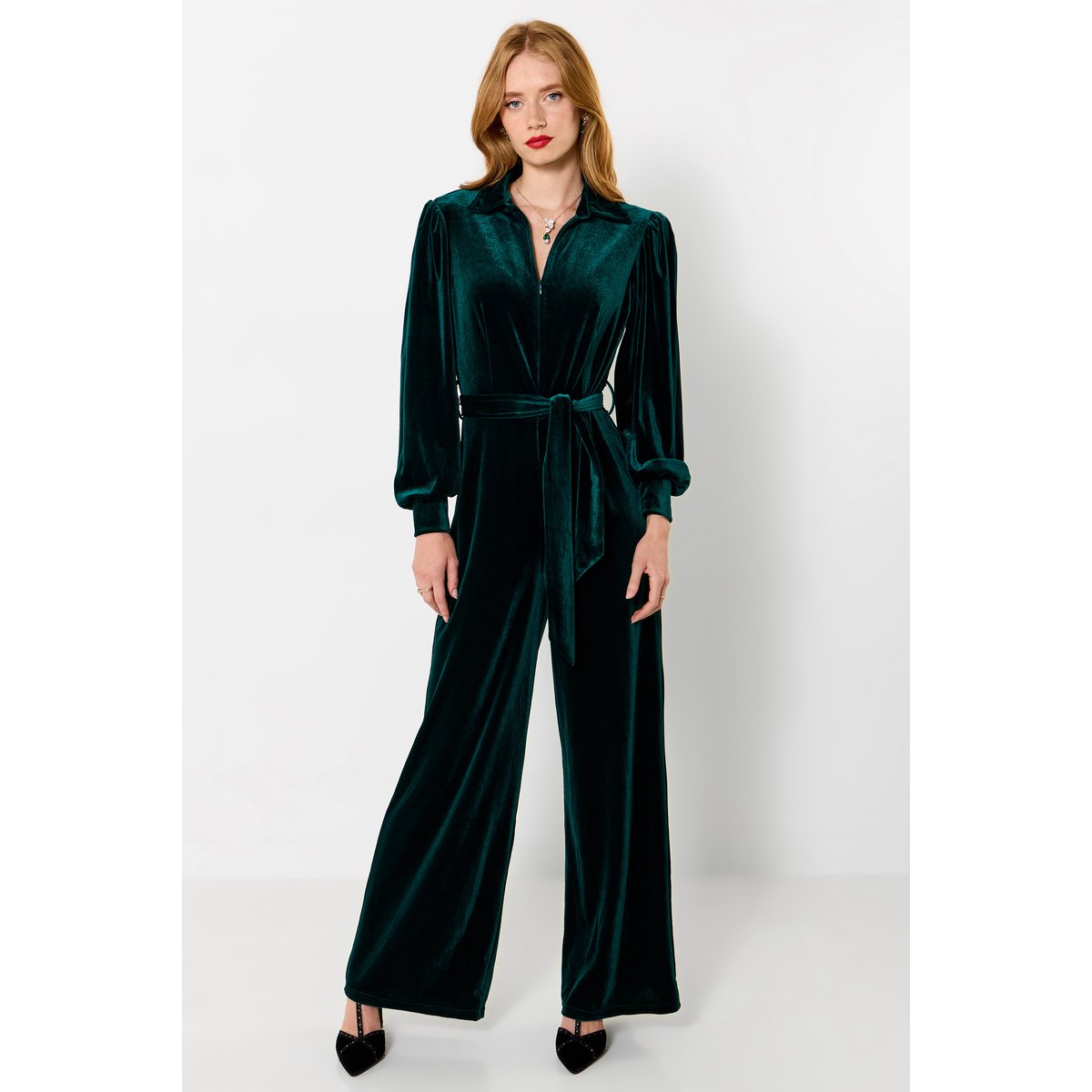 Combinaison Zippée en Velours Marcie vert, JOE BROWNS