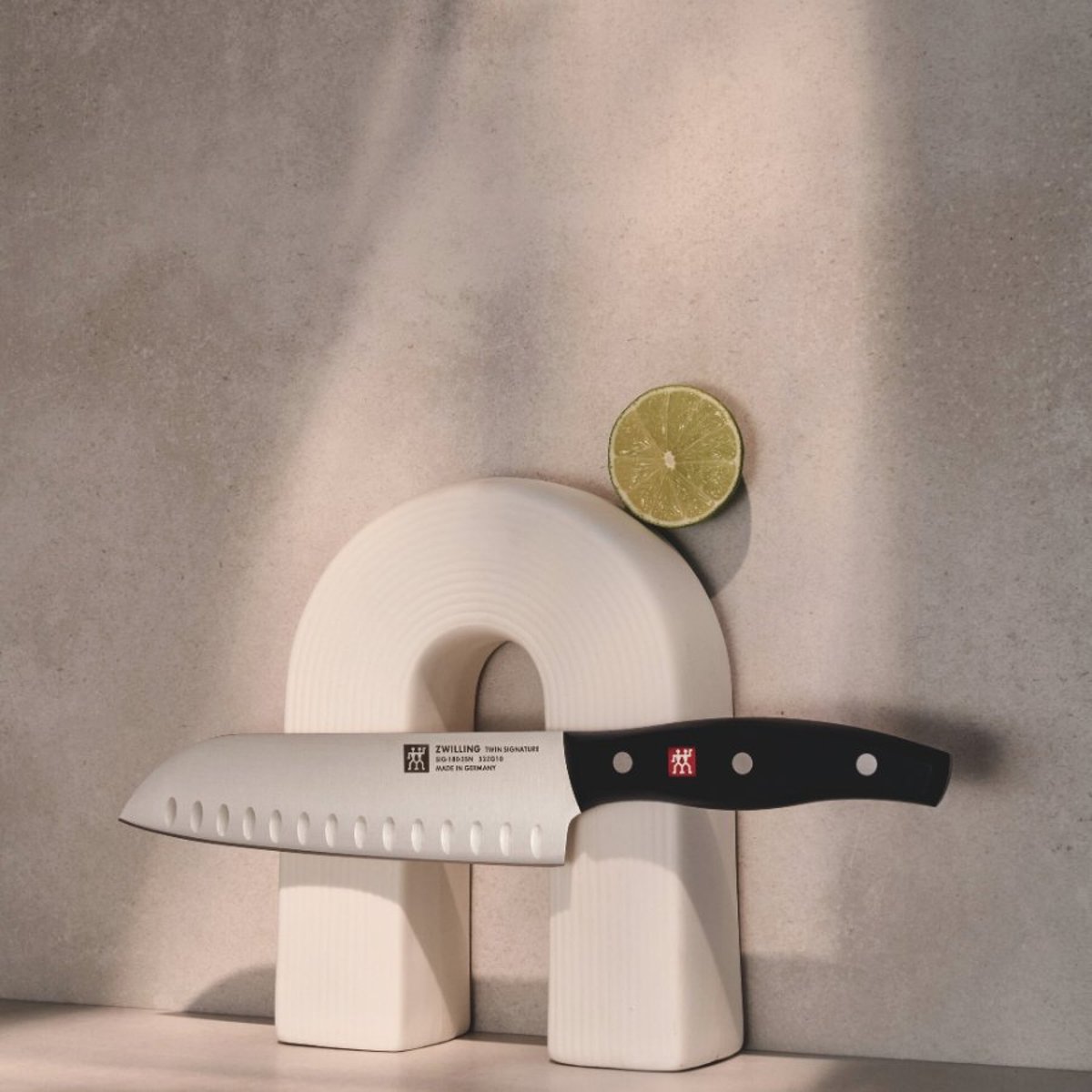 ZWILLING Signature Santoku 18 cm, lame alvéolée, acier inoxydable no-color, ZWILLING
