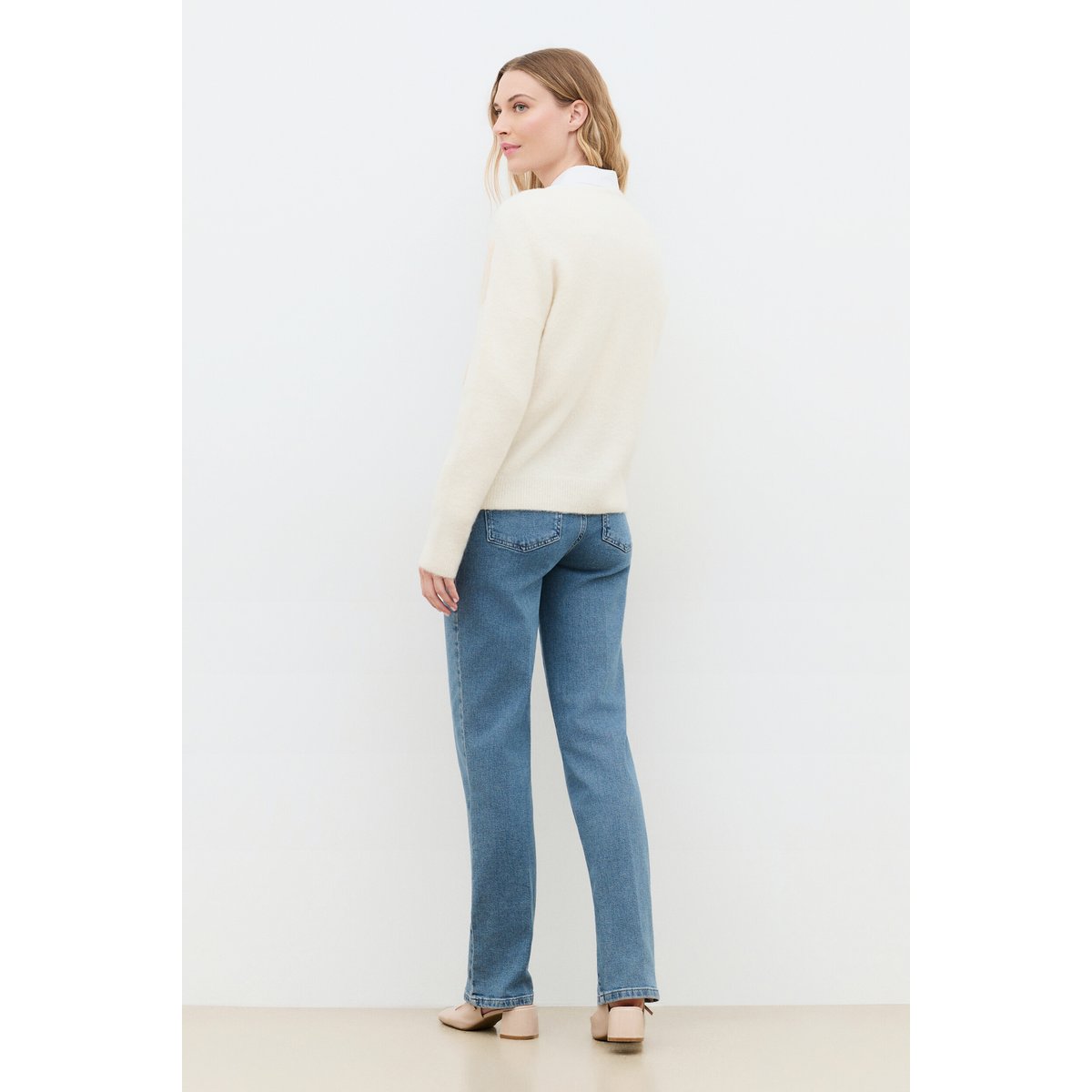Pull droit col bateau MBENNIE ecru, CAROLL
