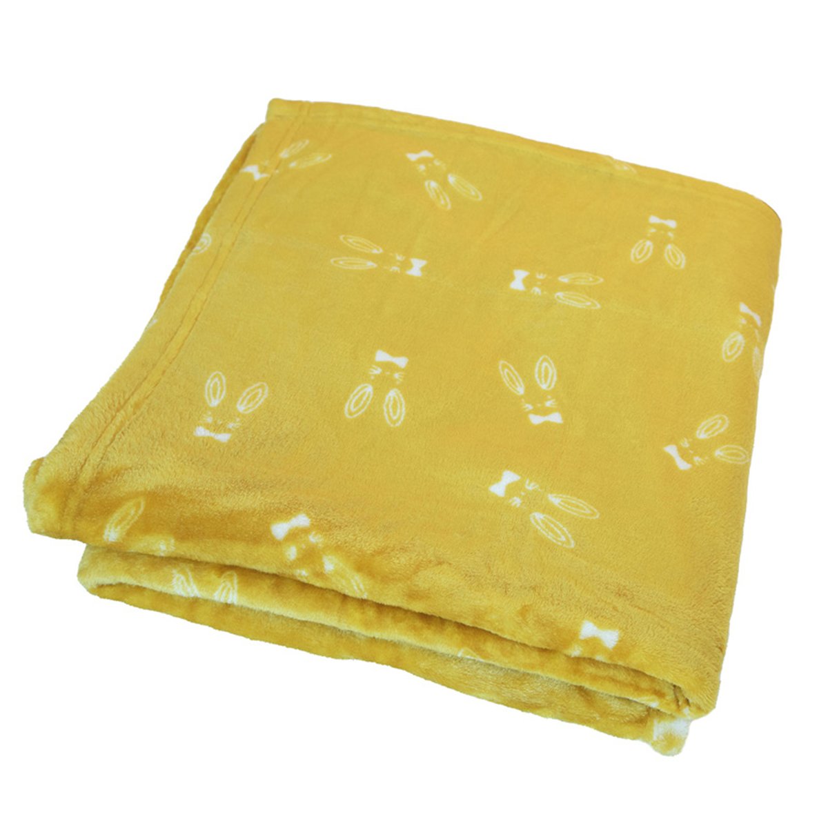 Couverture bébé aux impressions de lapins jaune, HOME MAISON
