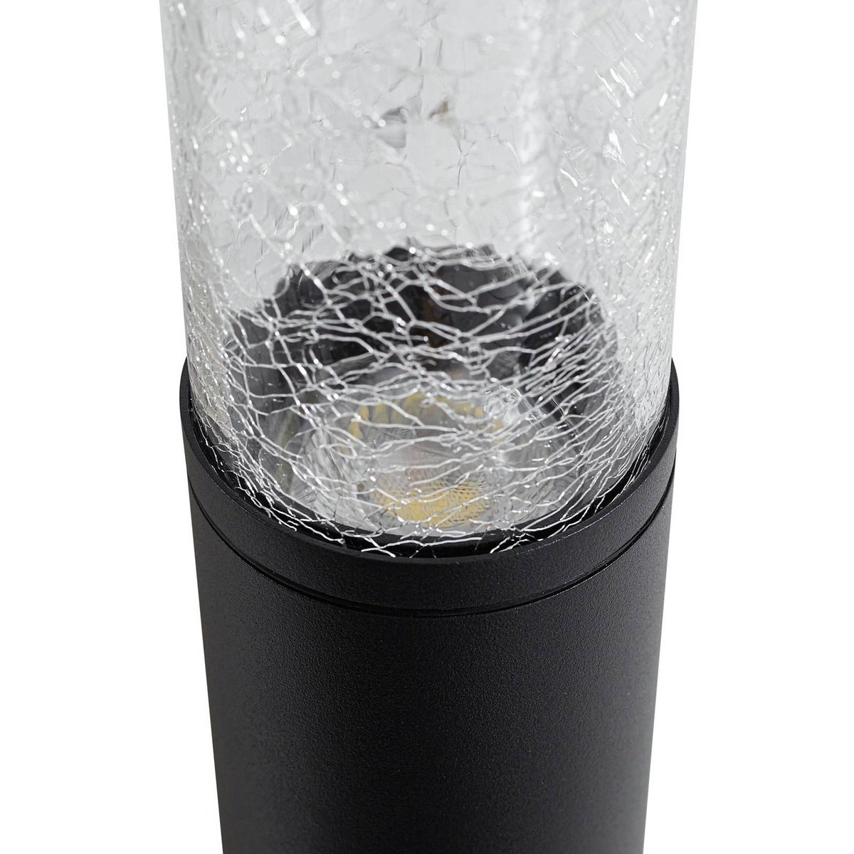 Applique extérieure en aluminium moderne noir, transparent, LINDBY