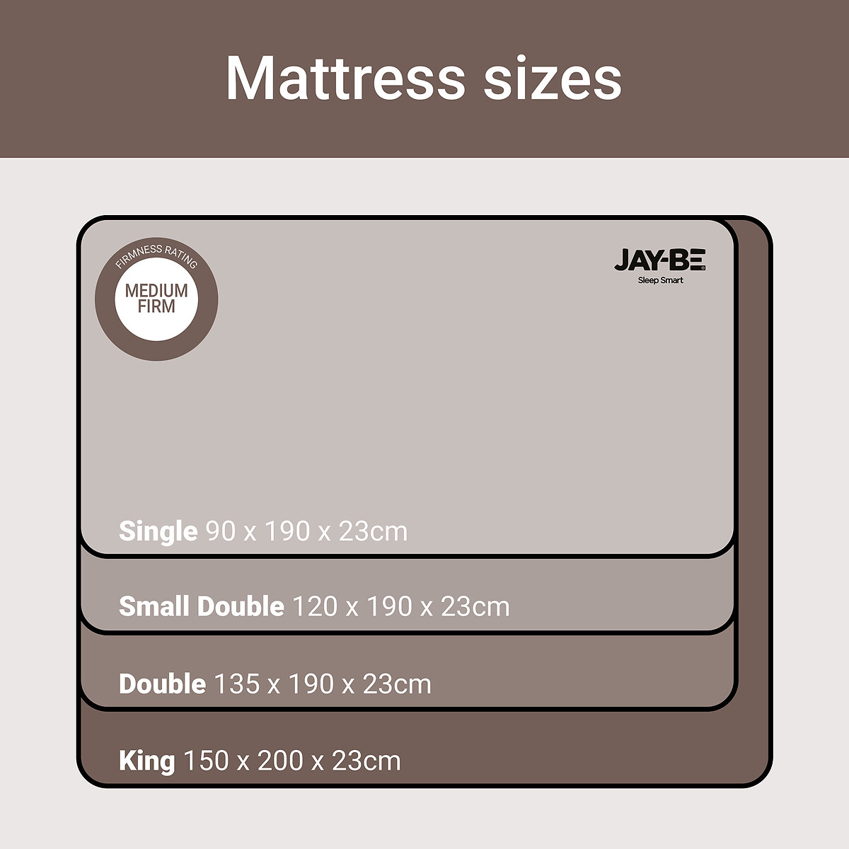 Jay-Be® Firm Hybrid 2000 e-Pocket™ Truecore® Eco-Friendly Mattress white, JAY-BE