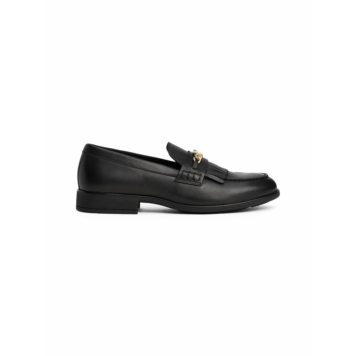 Mocassins en cuir à franges noir, TOMMY HILFIGER