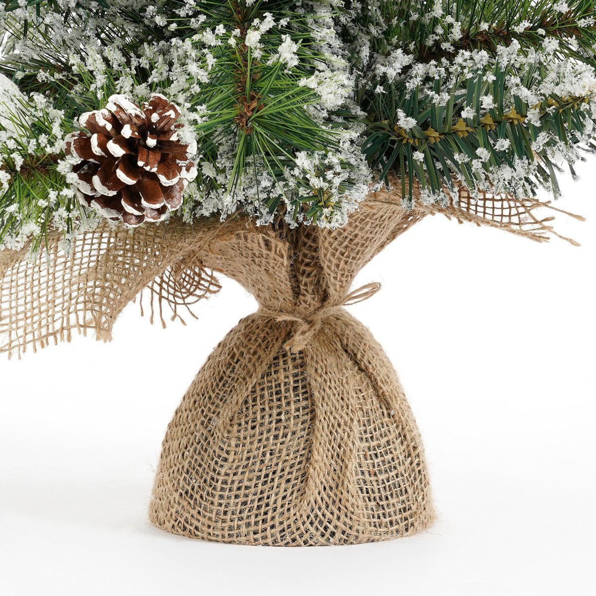 Sapin de Noël artificiel avec décorations et LED H60 cm KAPRUN vert, doré, BLACK BOX TREES