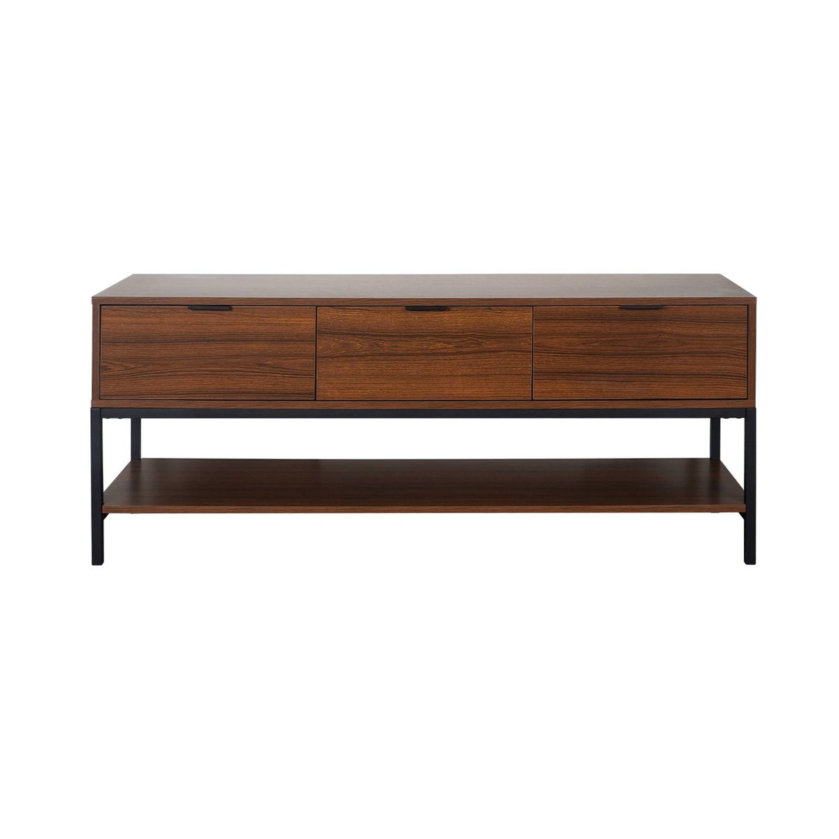 Meuble TV décor noyer 3 tiroirs 130cm WALNUT noyer, SWEEEK