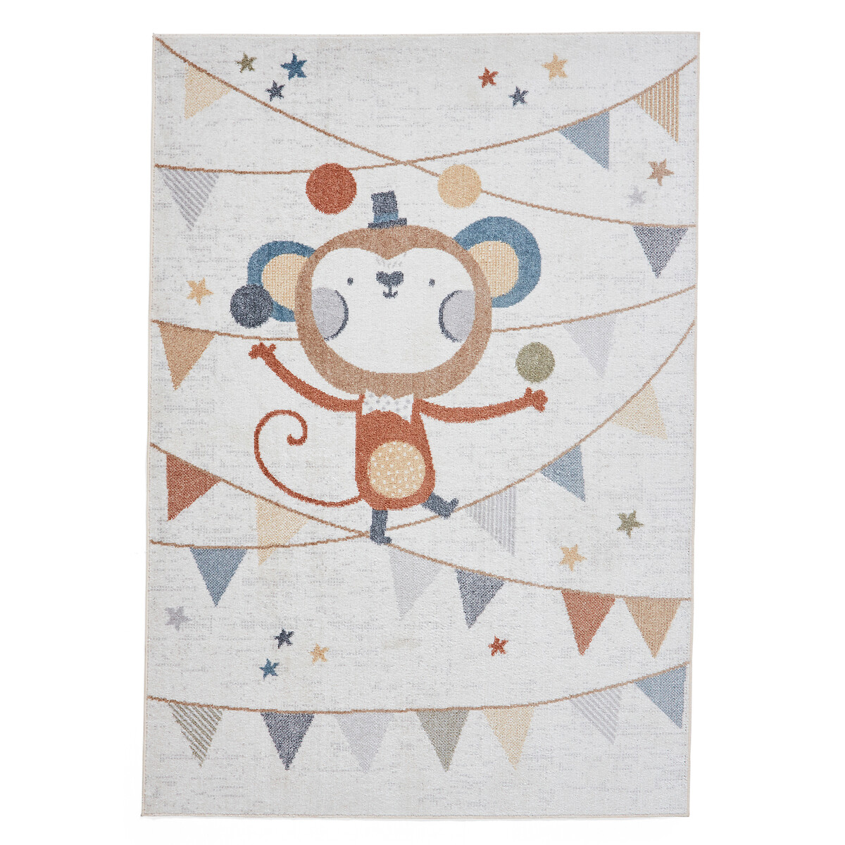 Kids Washable Monkey Rug multi-coloured, SO'HOME