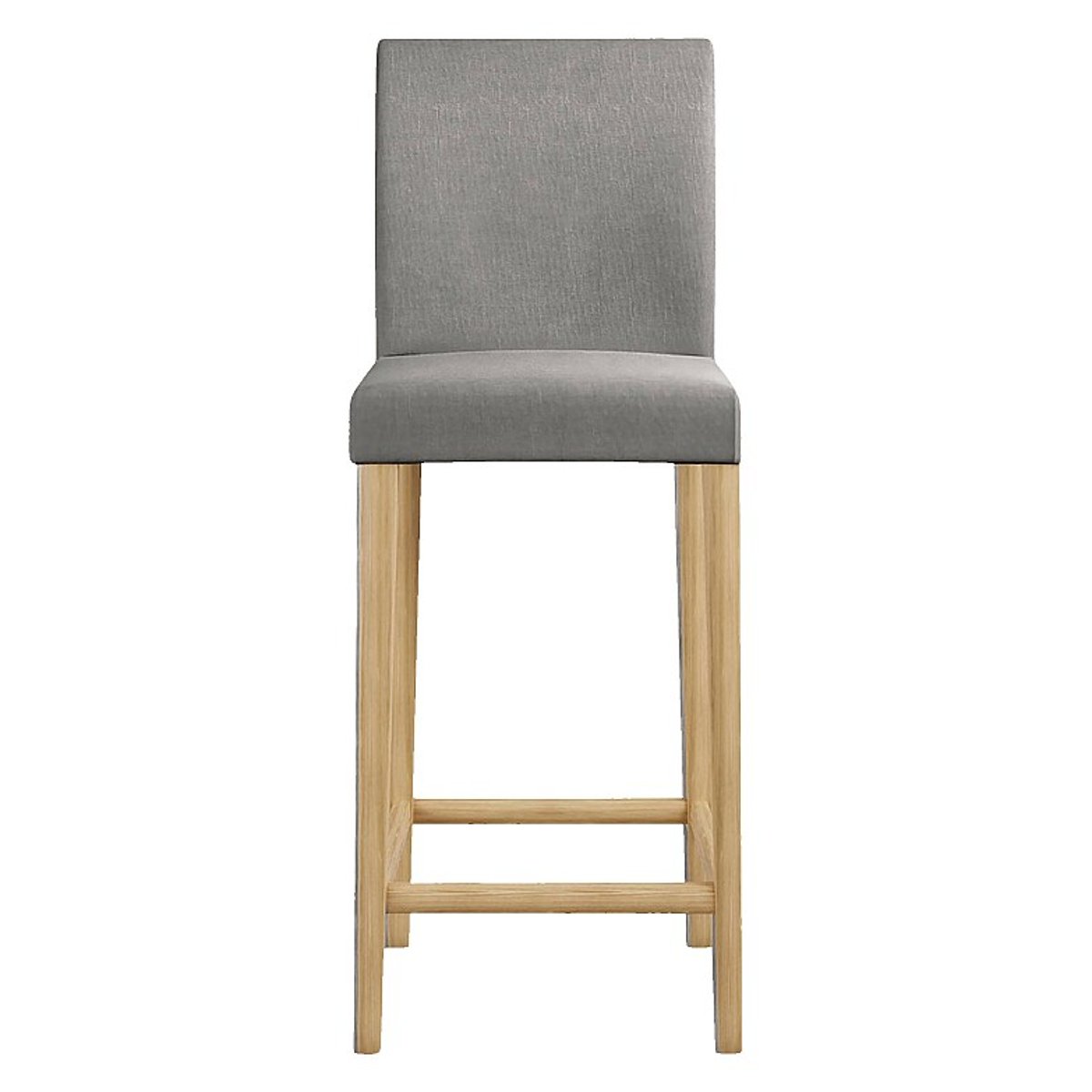 Chaise haute de bar en tissu ELEONORA gris, HABITAT