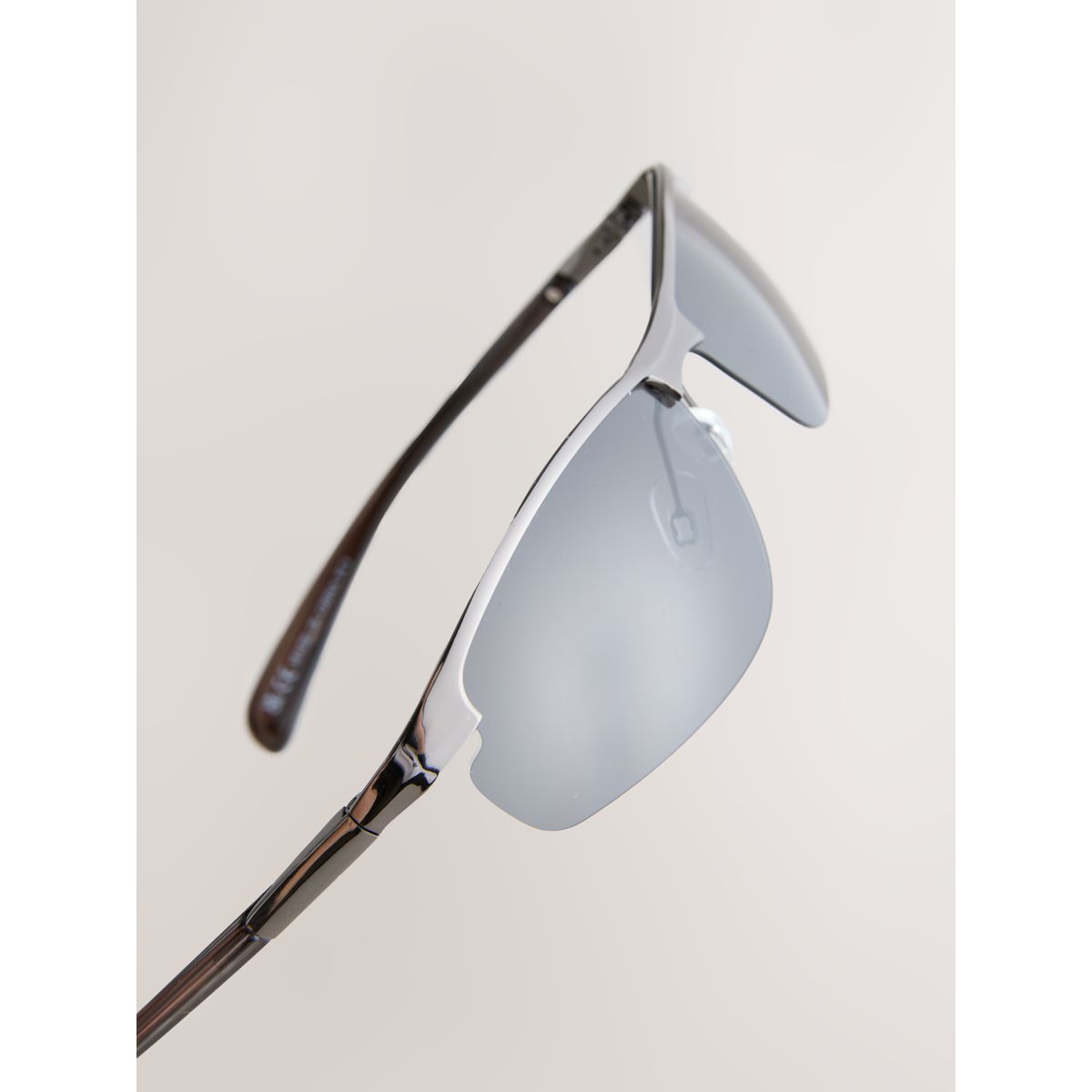 Lunettes de soleil polarisées rectangulaires onyx noir, NEXT