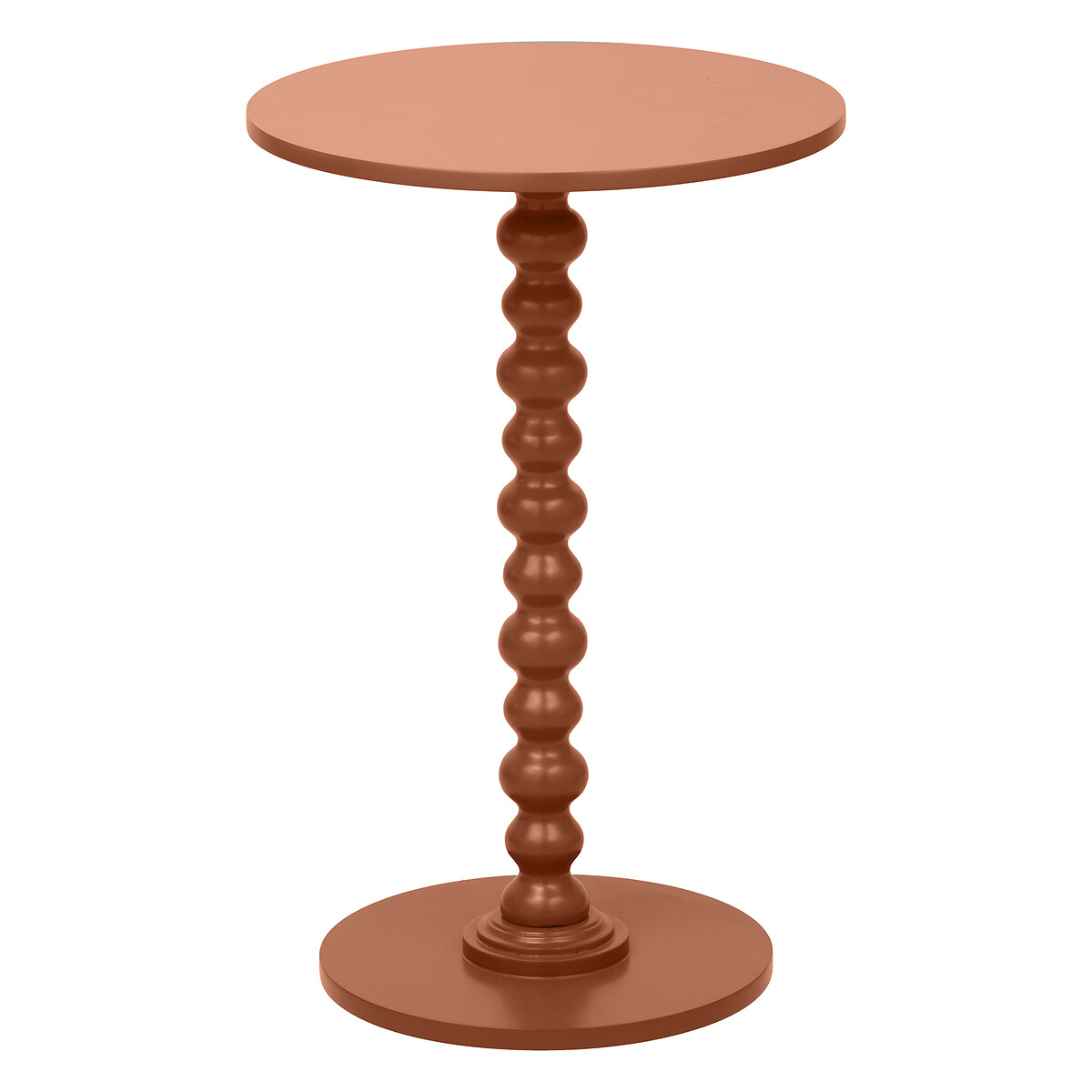 Maude Bobbin Wood Side Table terracotta, SO'HOME
